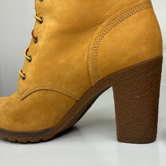 Timberland 🧡 Earthkeepers Women's Workboot Style Chunky High Heel Boot Shoes - Picture 14 of 16
